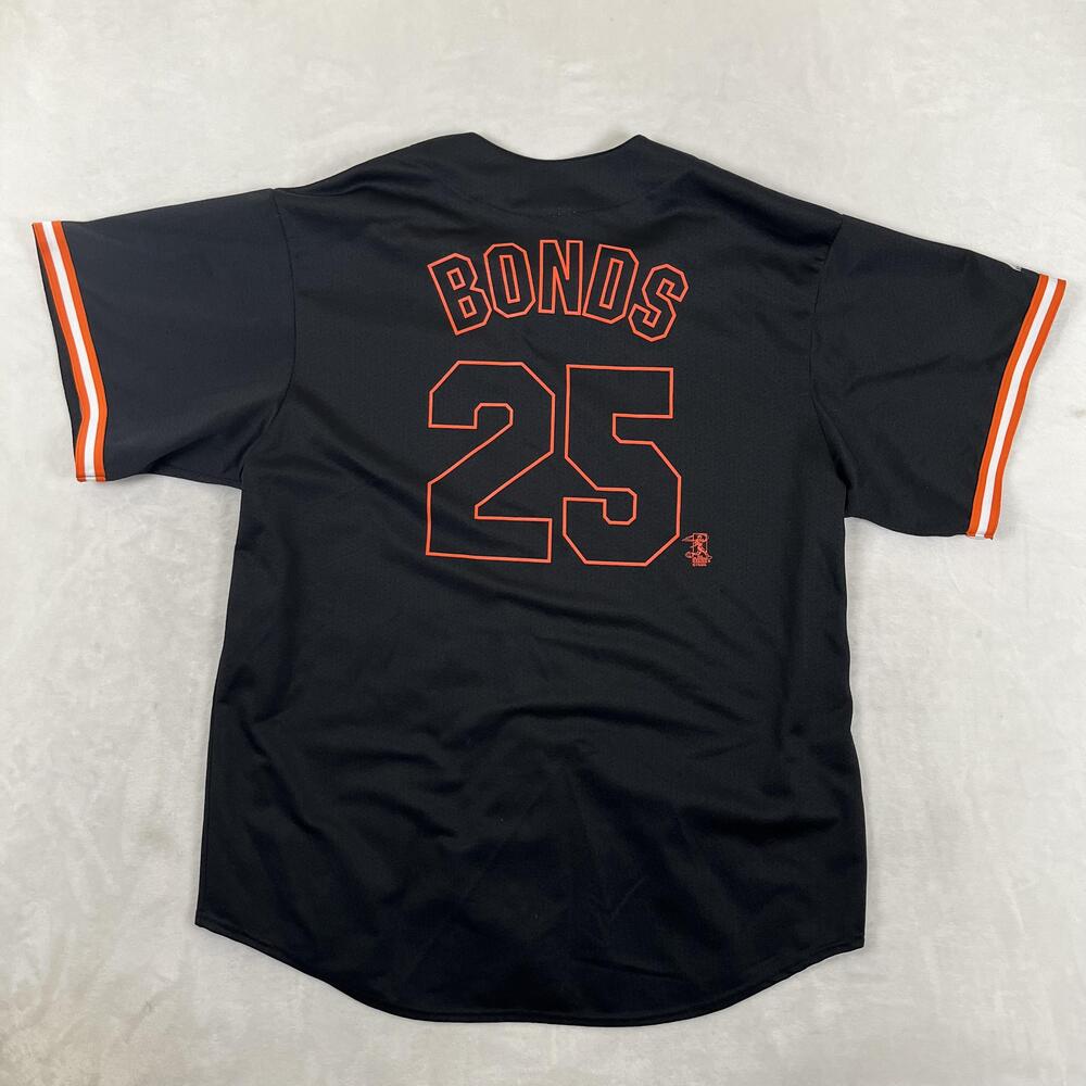 Vintage San Francisco Giants Barry Bonds Jersey Mens XL Black Majestic 25